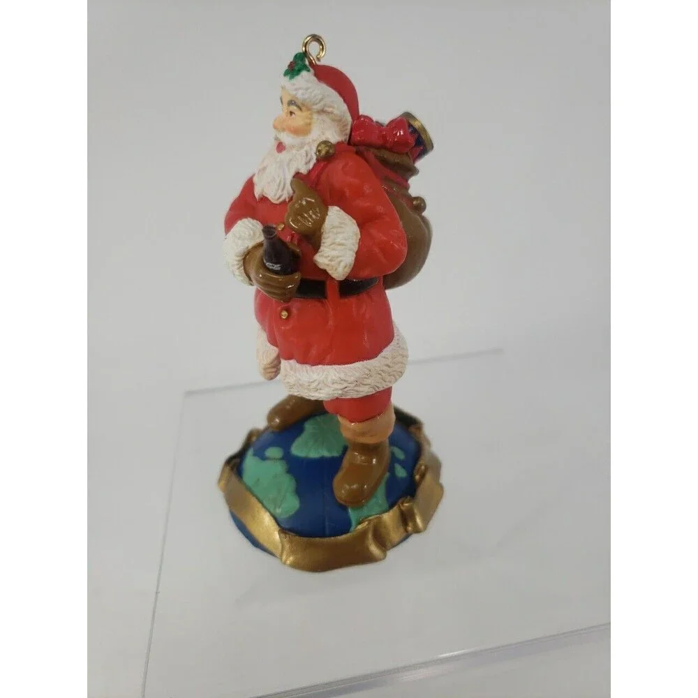 Coca Cola Trim A Tree Collection 1943 Santa Traveled Refreshed Ornament 1993 VTG